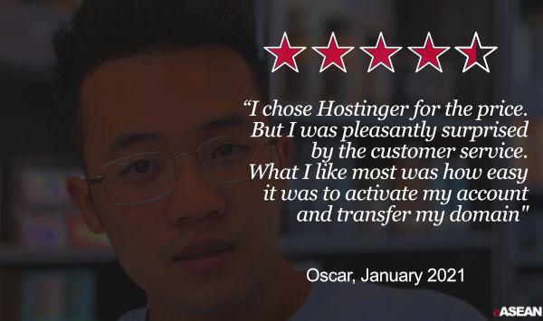 Hostinger VPS Singapore testimonial review 2021 - excellent ssd storage