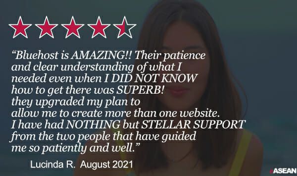 Bluehost customer VPS testimonial