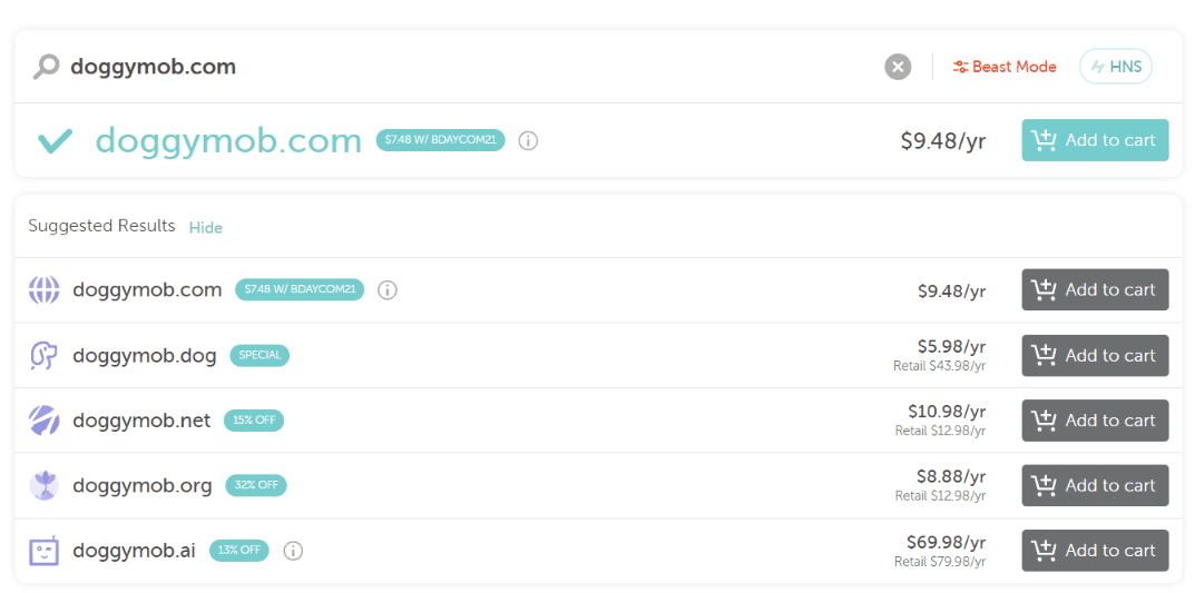 registering a domain name in namecheap