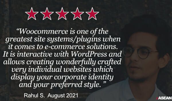 woo commerce customer testimonial singaporean