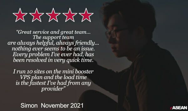 customer testimonial for vodien vps sg